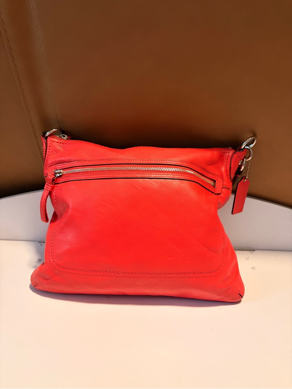 Coach Poppy perry Red Leather Crossbody Bag